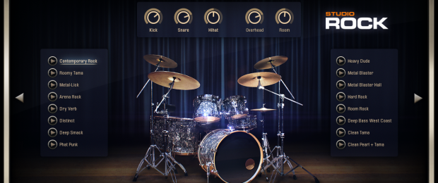 Addictive Drums 2 - Kit Main View (Studio Rock AdPak)