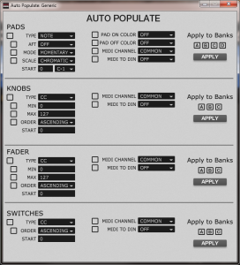 akai mpd226 - auto populate tool
