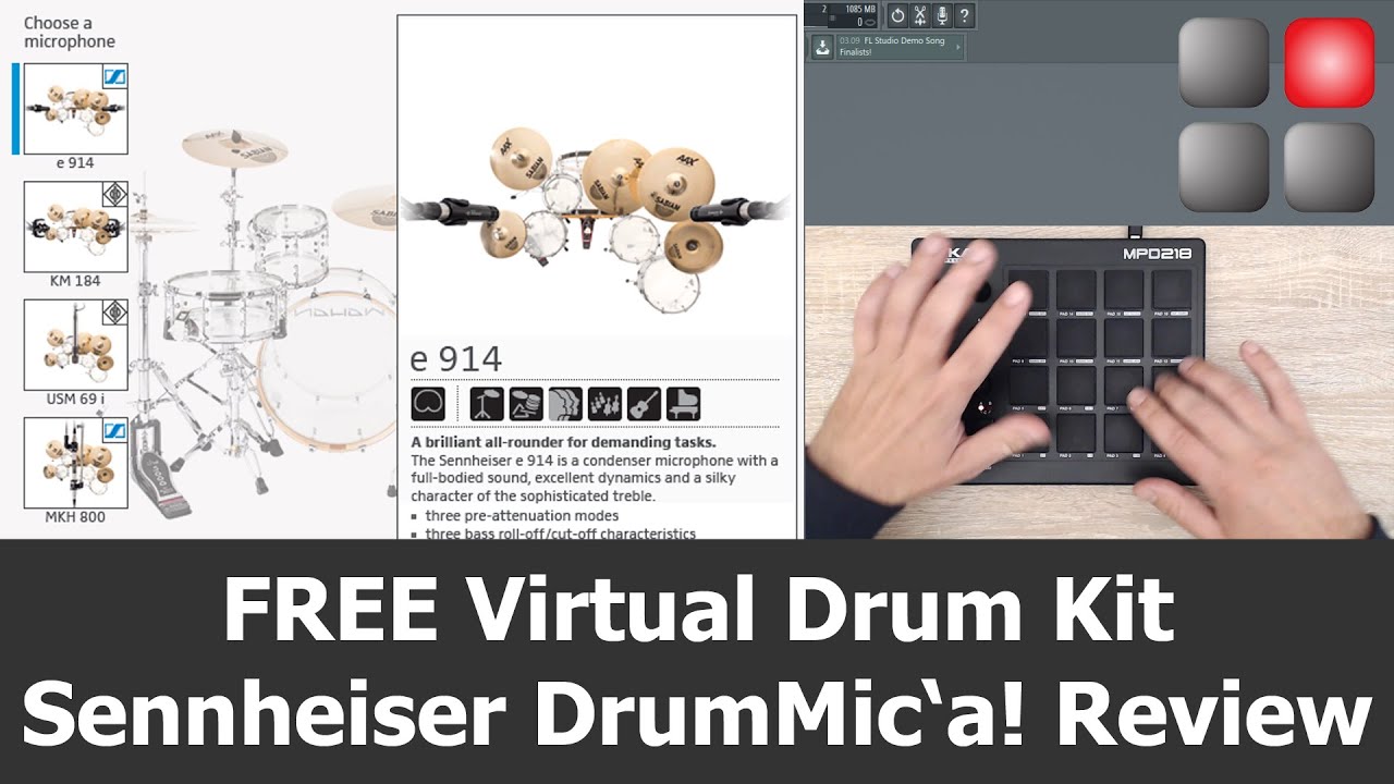 Free Virtual Drum Kit DrumMic'a! Review