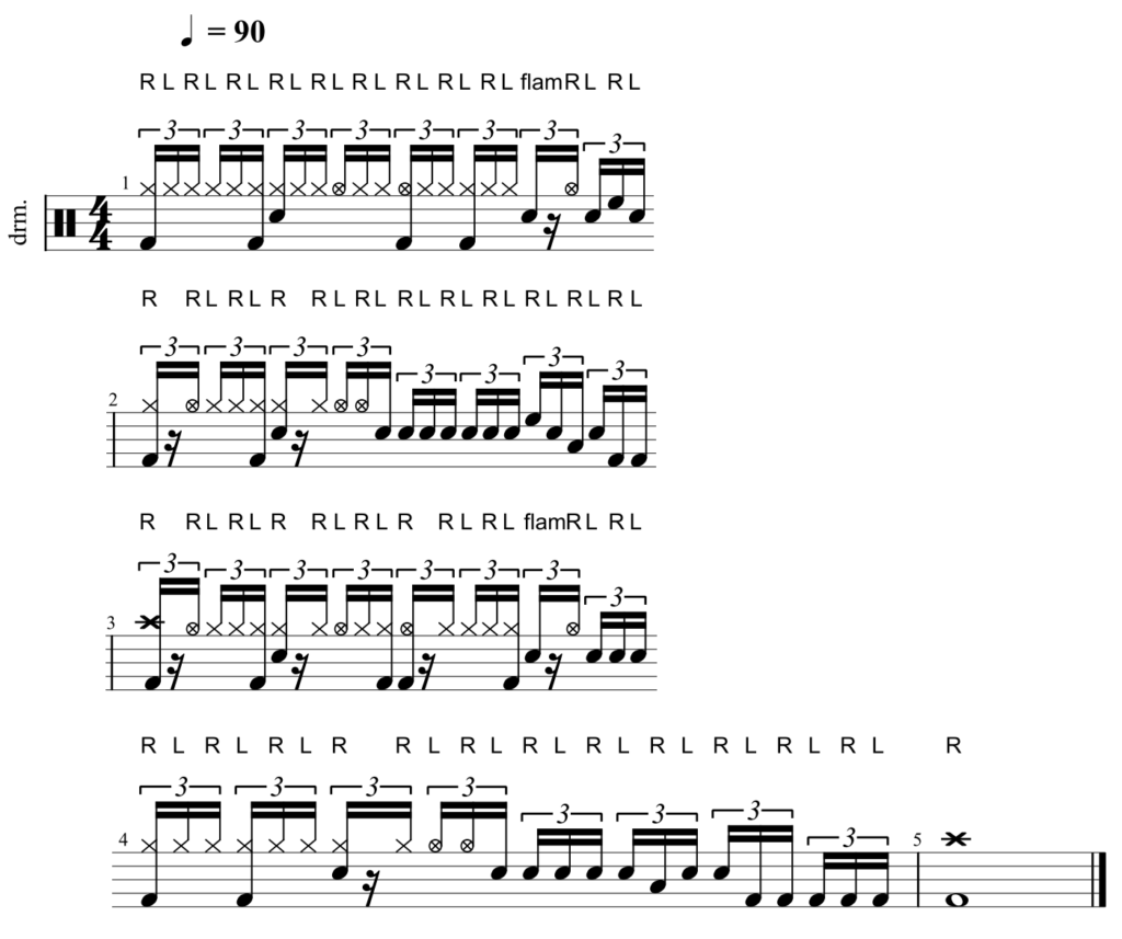 finger drumming challenge notation