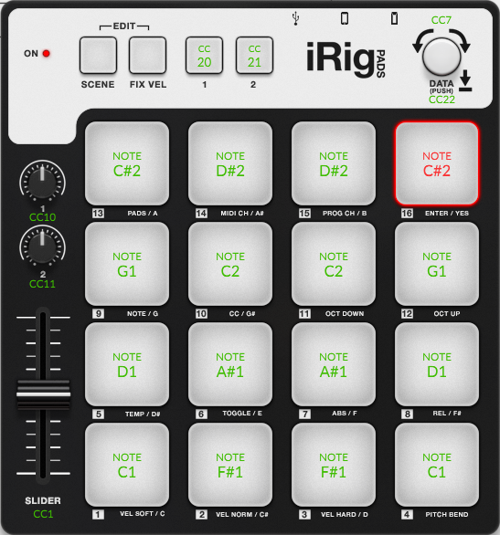 The iRig Pads Editor makes configuring easy.